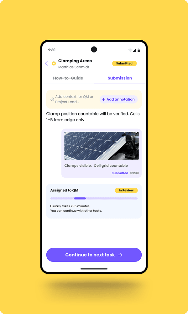Closing loop: in-review state
