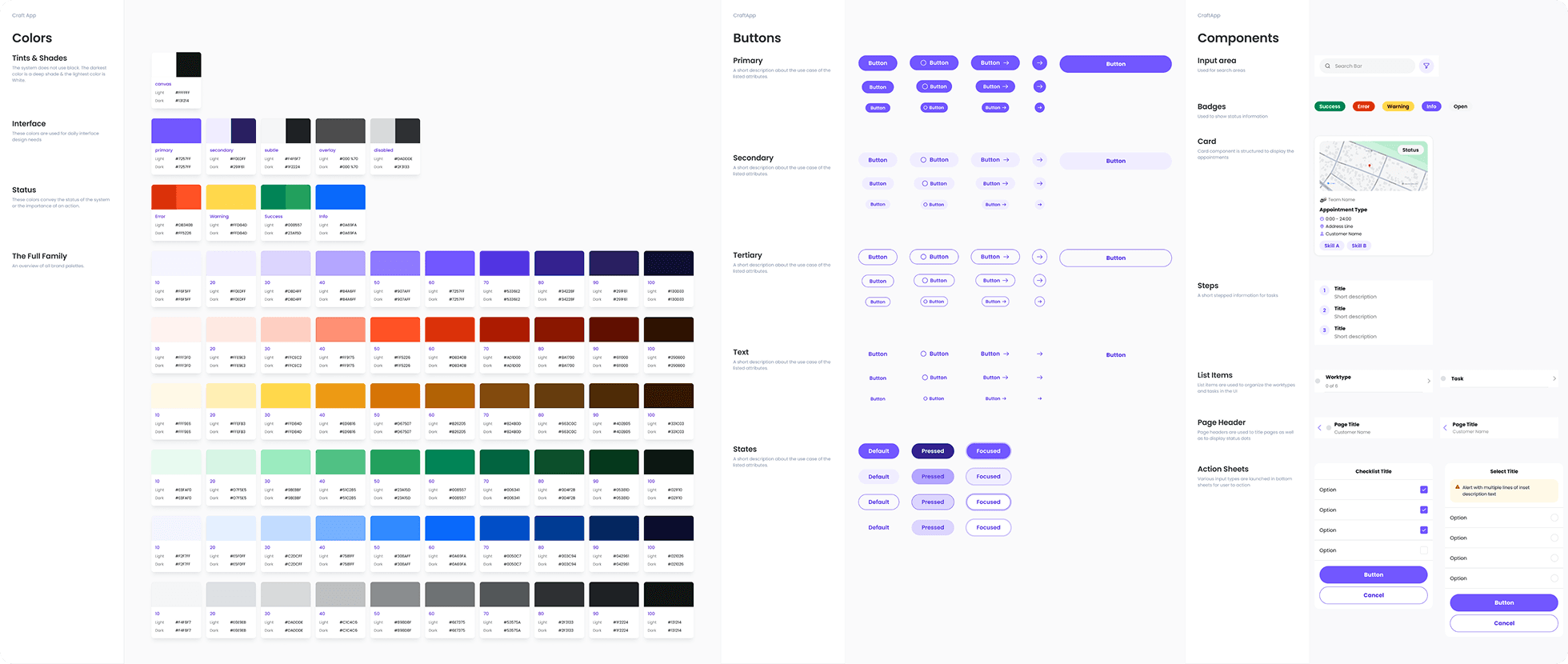CraftApp design system