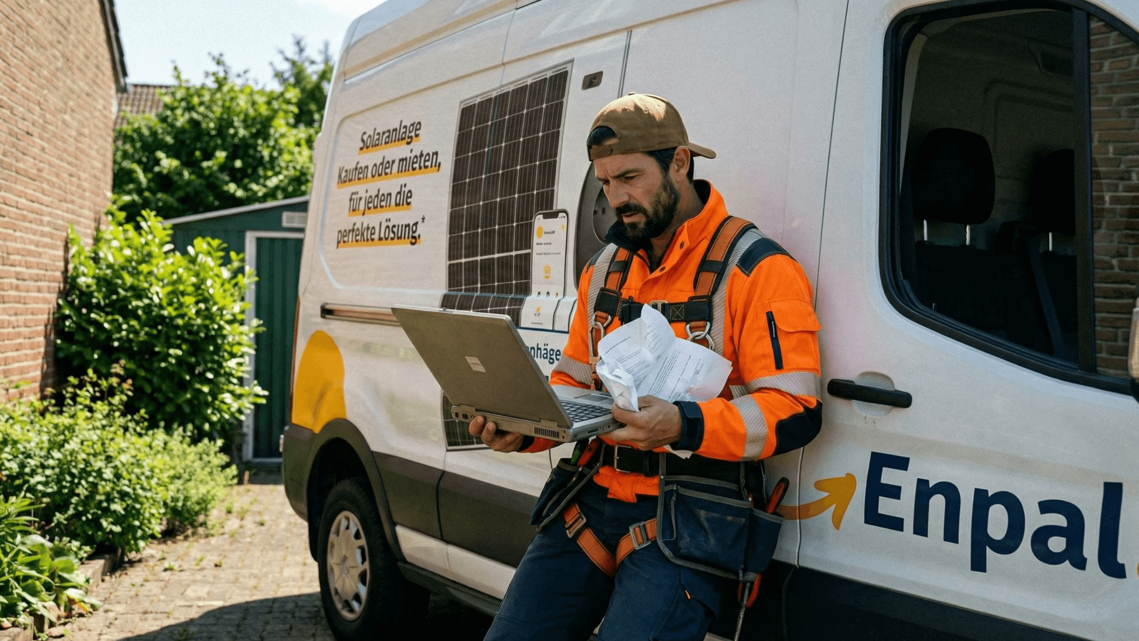 Frustrated technician in the field