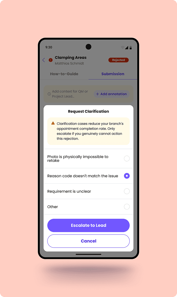 Escalate when retaking isn’t possible